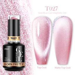 BORN PRETTY PRO UV/LED gél lakk 15 ml - T027 - Sea Blue Cat Magnetic