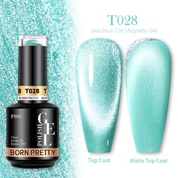 BORN PRETTY PRO UV/LED gél lakk 15 ml - T028 - Sea Blue Cat Magnetic