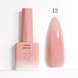 CANNI HEMA FREE Rubber Base Gel - 9 ml - X12 Cover Nude
