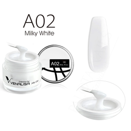 Venalisa Jelly Gel - új formula - 50 ml építőzselé - A02L Milky White