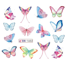 Köröm matrica No.1652 világos nagy pillangós