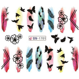 Köröm matrica No.1701 Nyári, színes háttérrel -80