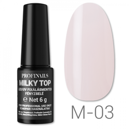 Profinails Milky Top fixálásmentes LED/UV fényzselé 6g No.M-03 Blush Pink